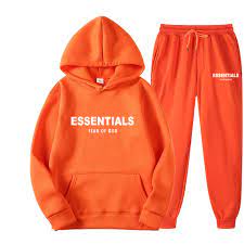 Essentials Hoodie Fear of God Orange Tracksuit
