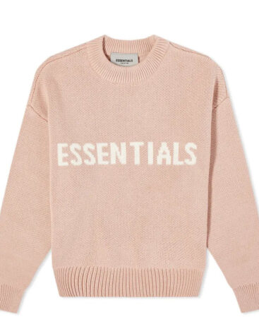 Essentials Matte Blush Pink Knit Sweatshirt